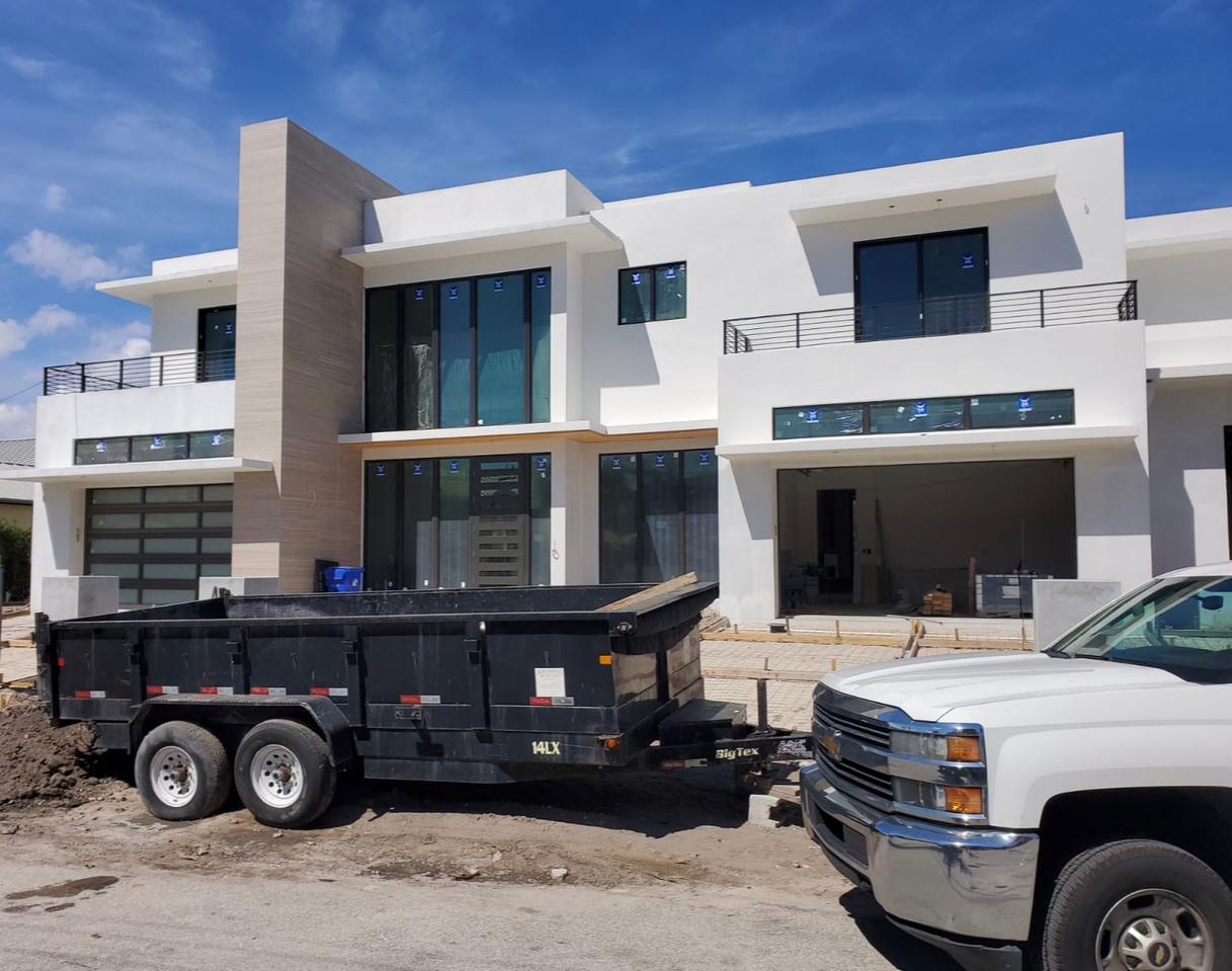 Large impact glass windows installation - hurricane windows Naples Florida